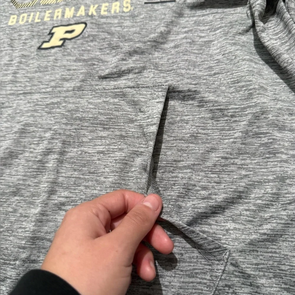 Colosseum Purdue Boilermakers hooded‎ t-shirt Youth Long Sleeve gray youth XL
